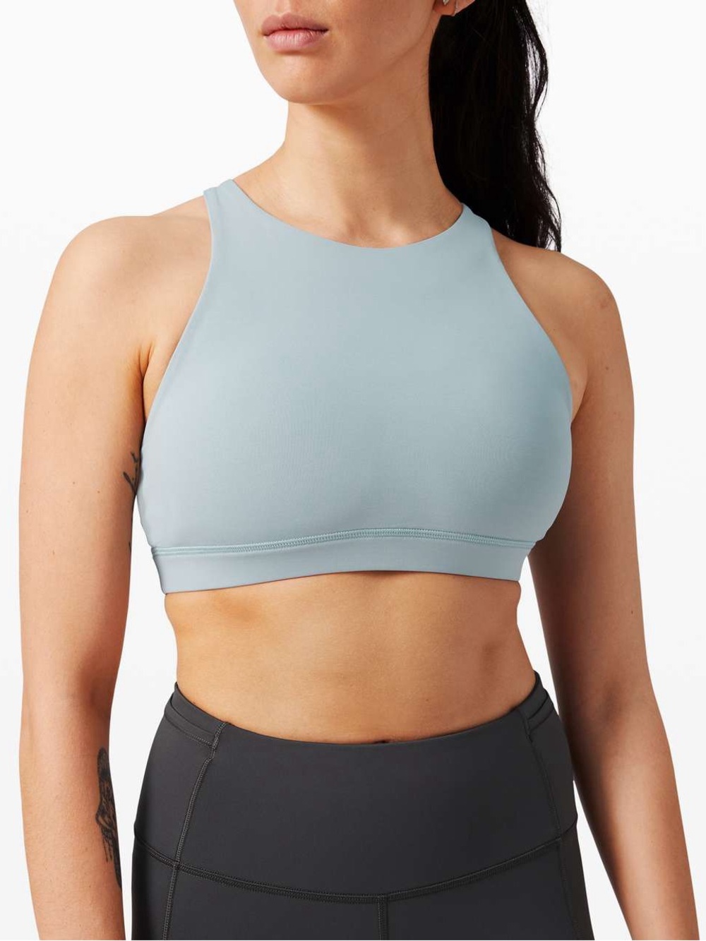 Lululemon Energy Bra High Neck in Blue Cast